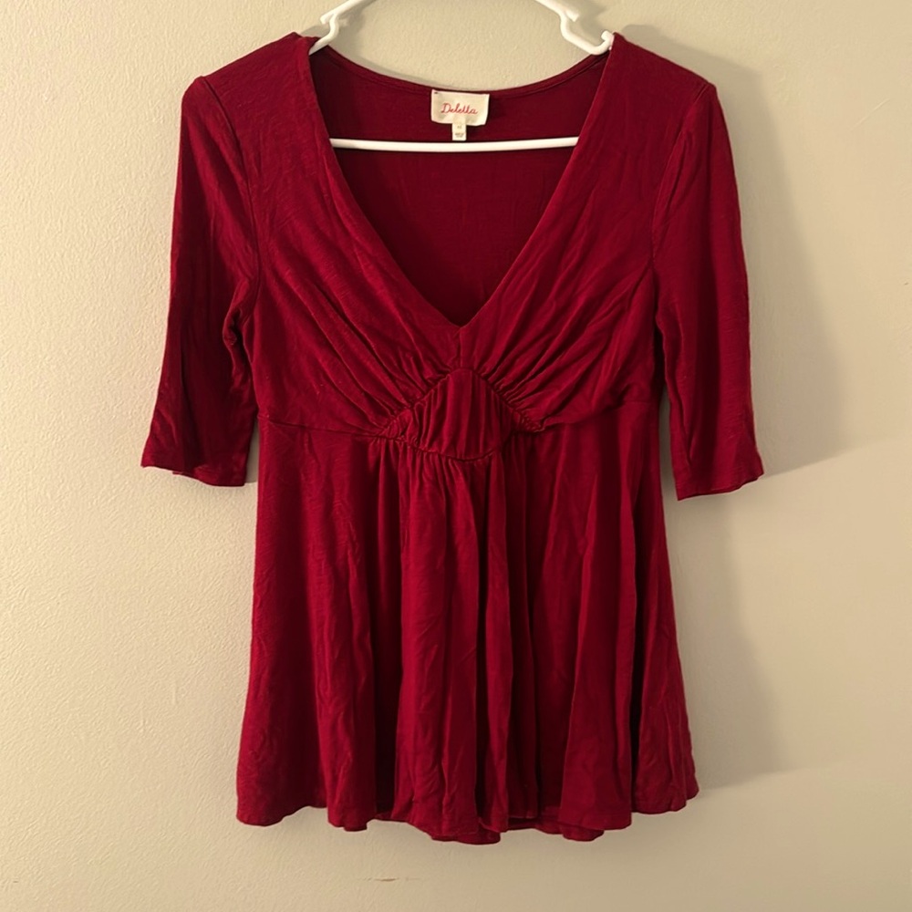 Anthropologie Deletta Empire Swing Top